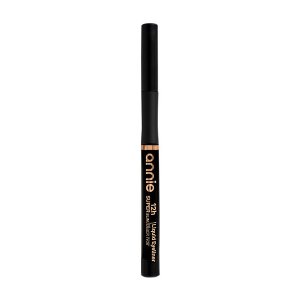 Black Liquid Eyeliner Super Slim Precision 12h Wear Annie 1ml