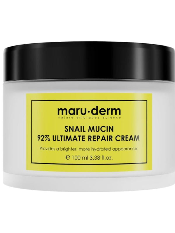 Maru Derm Snail Mucin 92% Repair Cream with Argireline, Hyaluronic Acid, Panthenol - 100ml