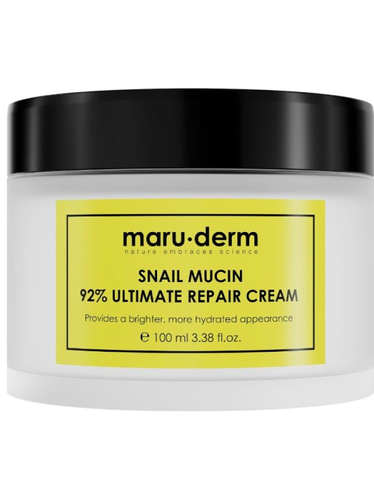 Maru Derm Snail Mucin 92% Repair Cream with Argireline, Hyaluronic Acid, Panthenol - 100ml
