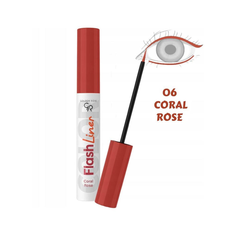 Golden Rose Flash Liner Eyeliner No. 06 Coral Rose 3.5ml