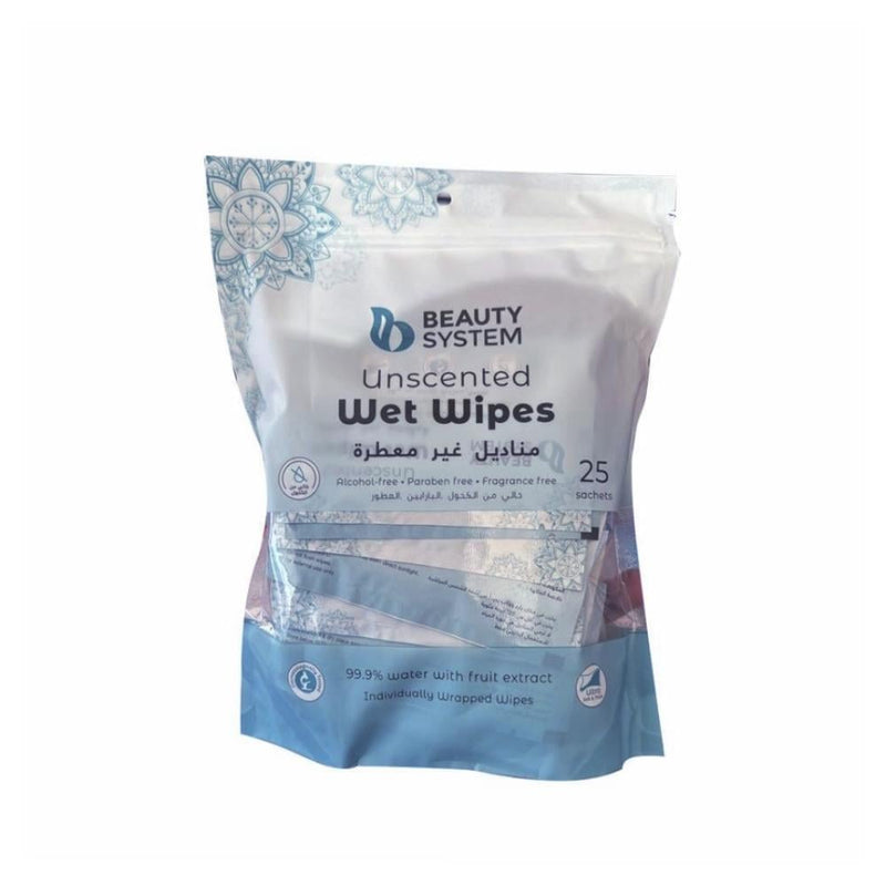 Beauty System Baby Wipes, Unscented, 99.9% Water, 25 Count