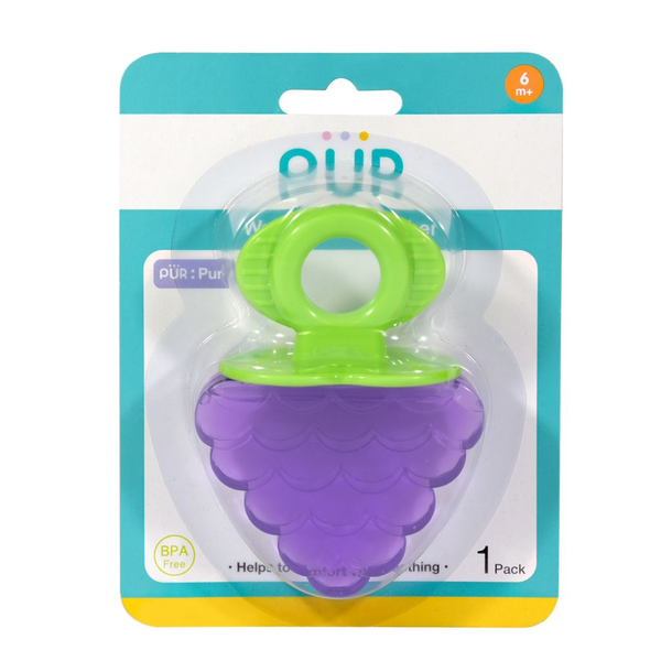 Baby Teether for Children Aged 6 Months and Above Fruit Shape Pur 1 Piece