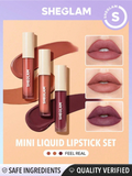 Matte Liquid Lipstick Set Feel Real Mini Collection Sheglam
