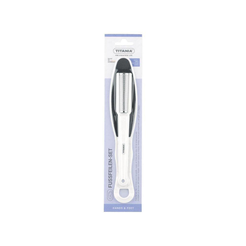 Titania Foot File Set, 2-Piece Exfoliating and Callus Removal Tool
