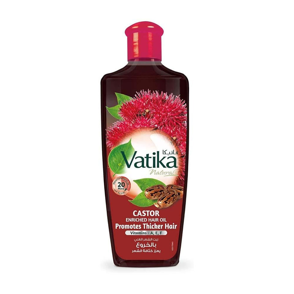 Vatika Castor Hair Oil for Hair Density Softness & Shine 300ml