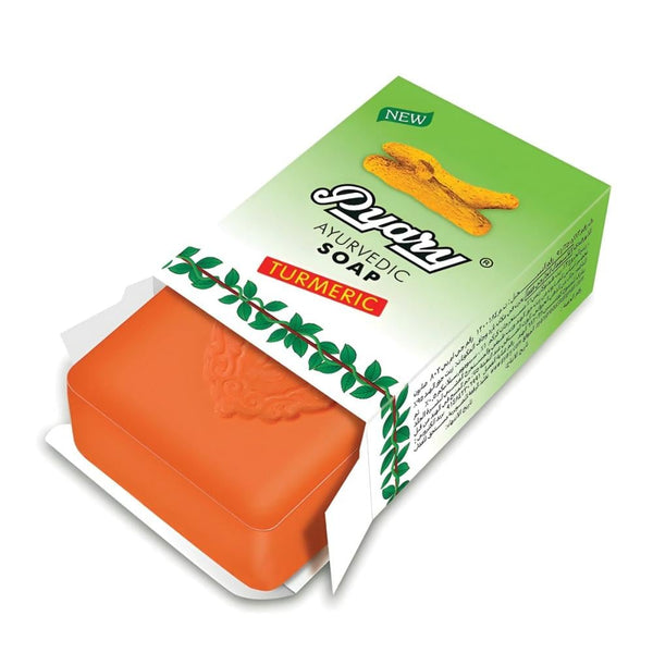 Turmeric Soap Bar Natural Brightening Skin Cleansing Formula Pyary 75g