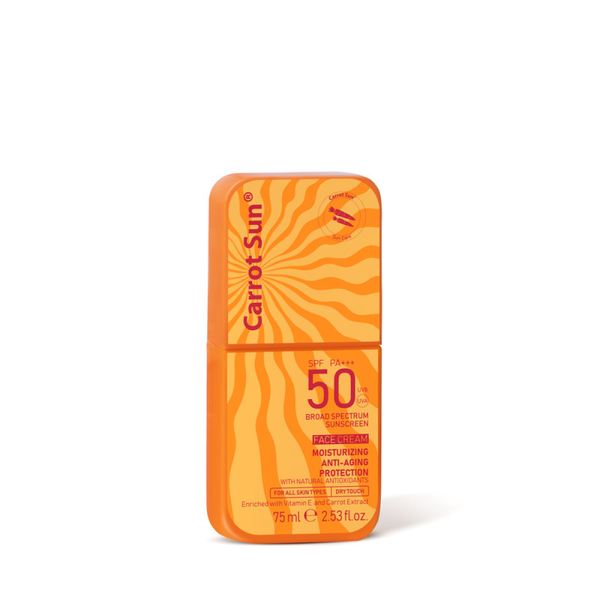 SPF Face Cream Sunscreen Non Greasy High Protection Carrot Sun 75ml