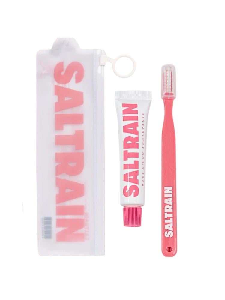 Toothbrush and Toothpaste Travel Kit Bulk Rose Citron Long Lasting Freshness Saltrain 30g