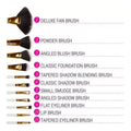Makeup Brush Travel Case 11-Piece White Dotted Brush Set BH Cosmetics