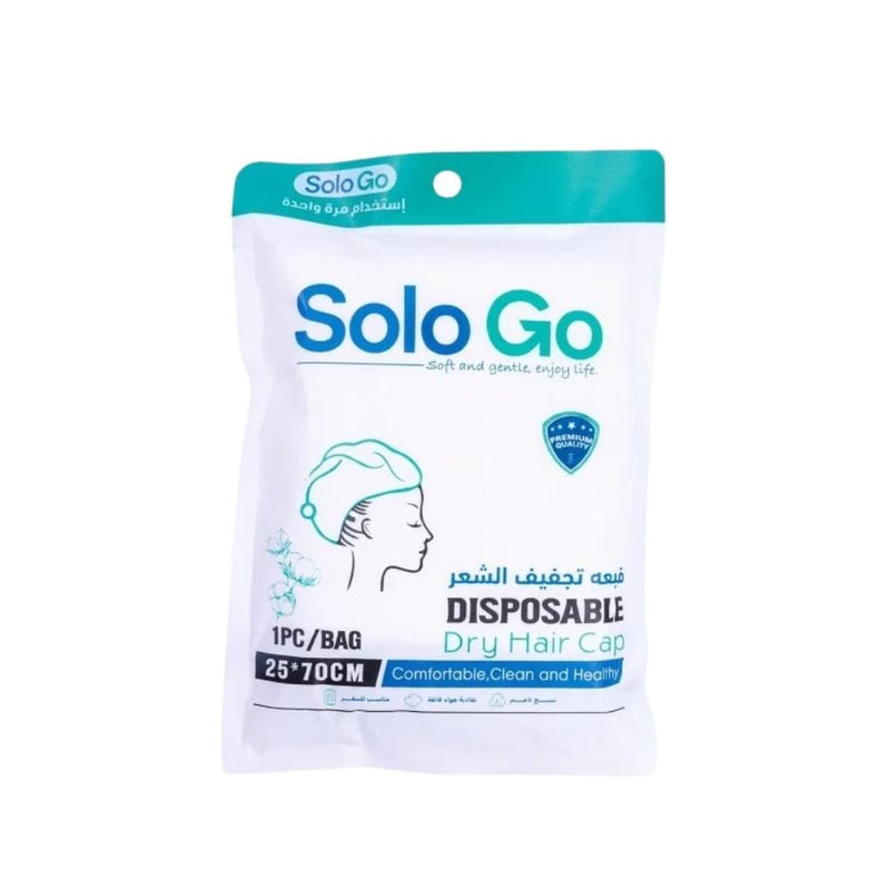 Solo Go Disposable Hair Drying Cap Moisture Absorbing 25 x 70 cm