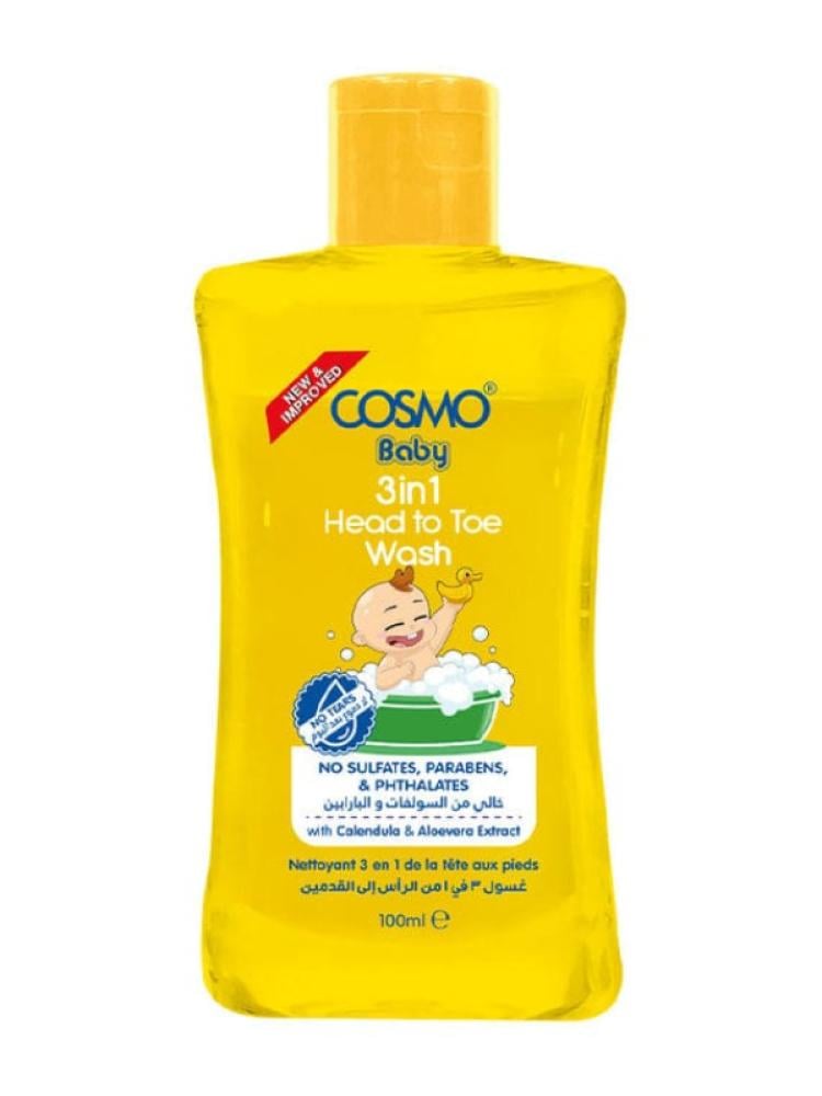 Cosmo 3-in-1 Baby Wash - Sulfate-Free, Paraben-Free - 100ml
