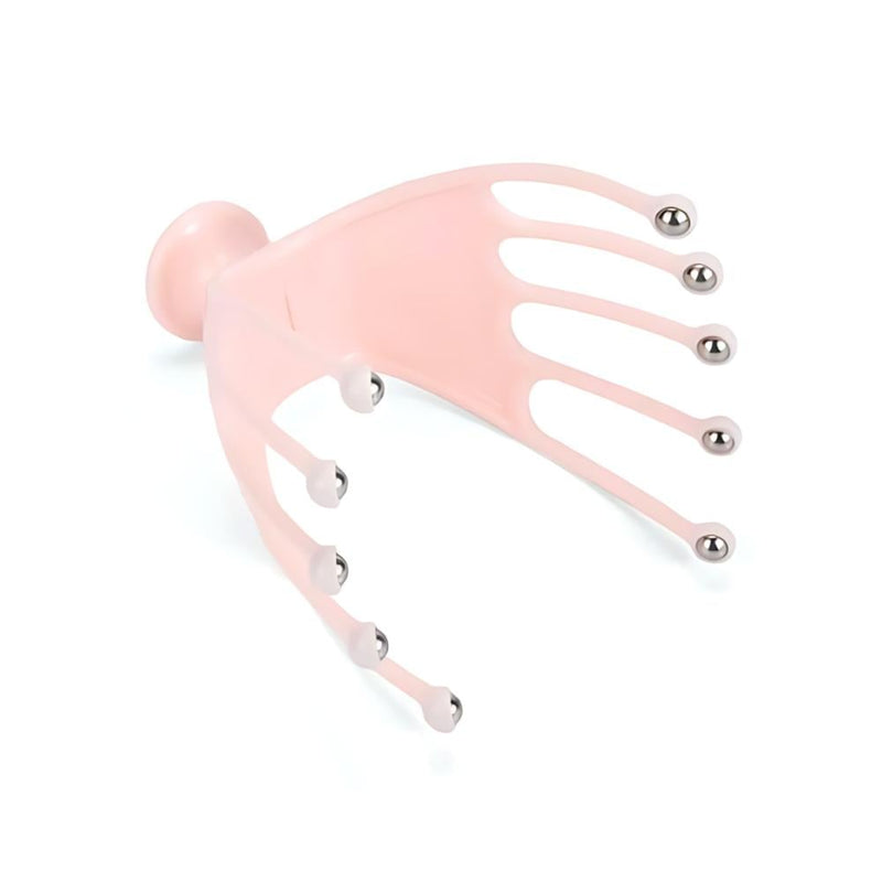 Pastel Head Massager with Rolling Wheels for Scalp Stimulation & Relaxation