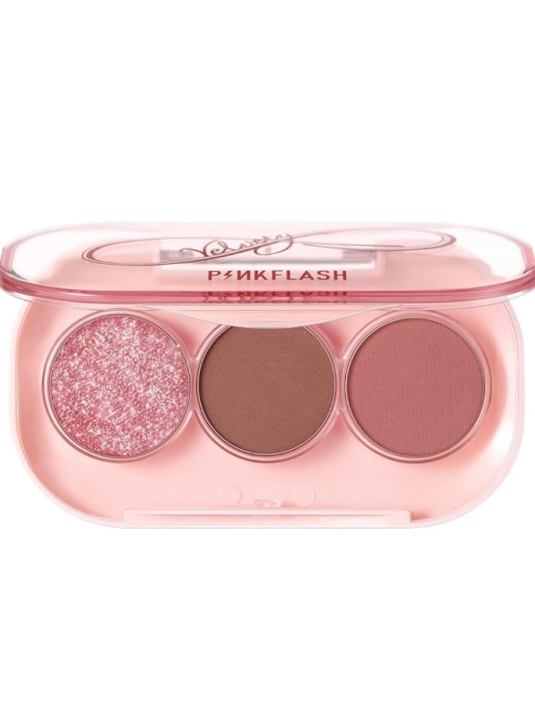 Pink Eyeshadow Palette Trio Matte Neutral Pink Flash PF-E23 3.5g