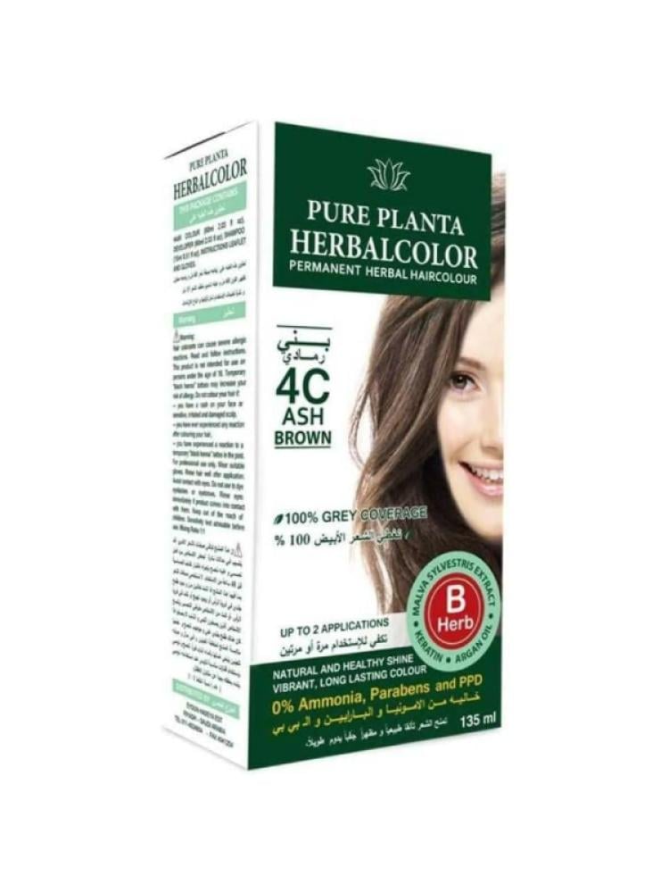 Pure Planta Hair Dye C4 Ash Brown Ammonia-Free 135 ml