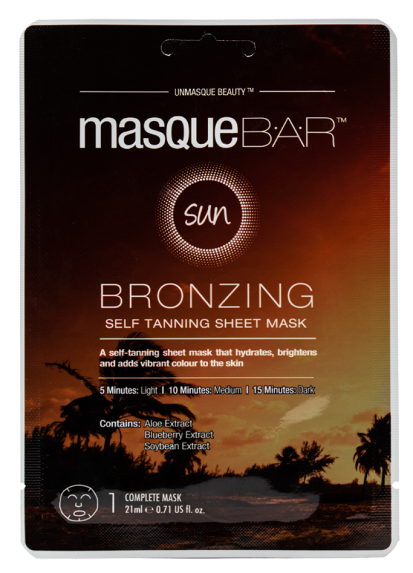 Bronzing Self Tanning Sheet Mask Natural Glow Masque Bar