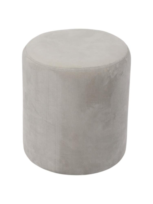 Salon System Grey Round Ladies Chair - Velvet Fabric - 39cm Height