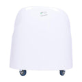 Salon System Technician Chair - White with Beige Seat - 44cm
