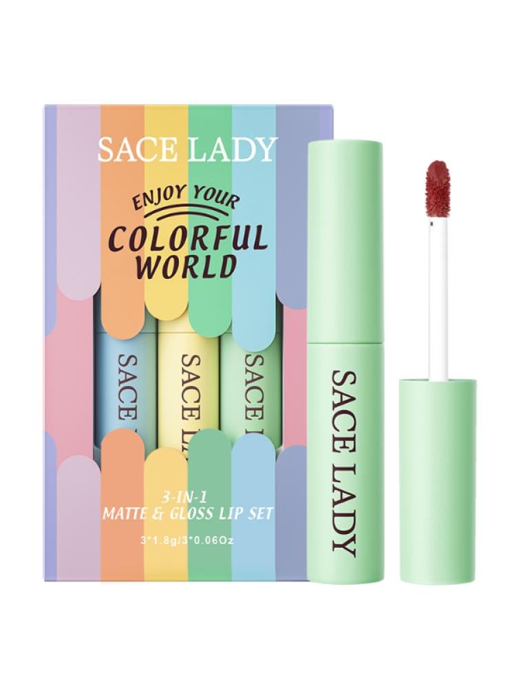 Sace Lady 3-in-1 Lipstick Set - Matte & Glossy - 5.4g