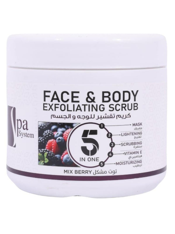Spa System Mixed Berry Face & Body Scrub - 500ml