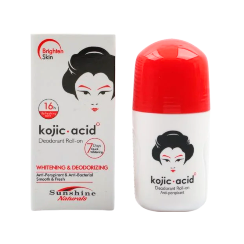 Sunshine Naturals Kojic Acid Roll-On Deodorant, 50ml, Alcohol-Free
