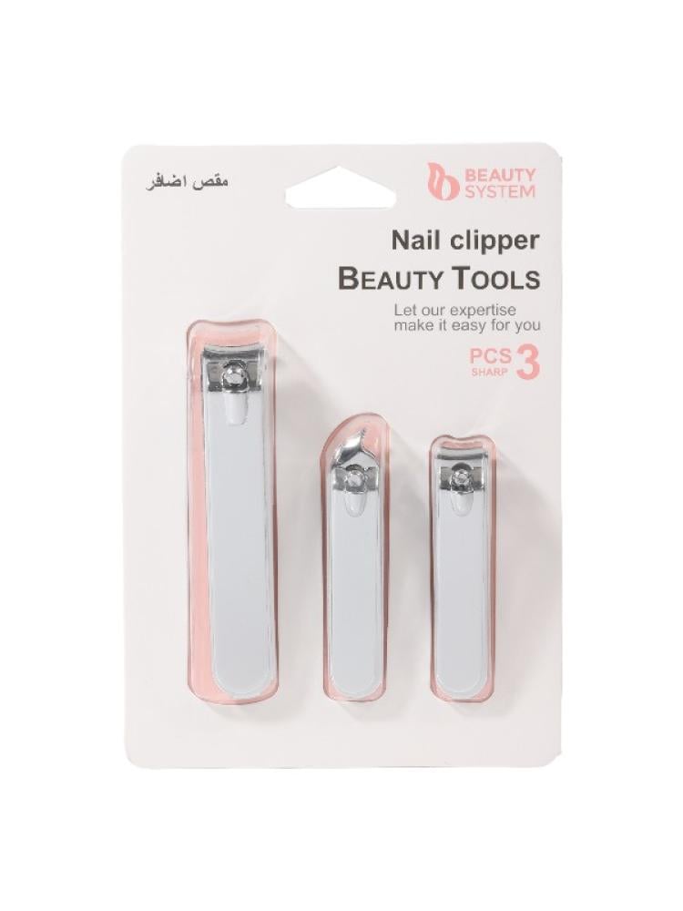 Beauty System Stainless Steel Nail Scissors Set - 3 Pieces