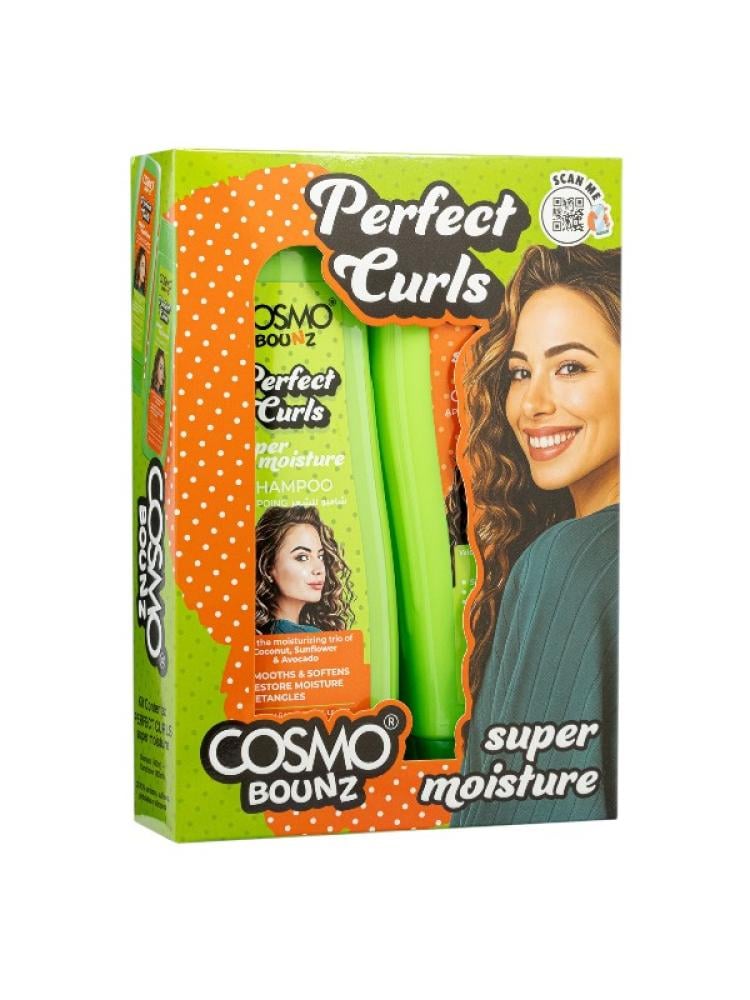 Cosmo Bounz Super Moisture Shampoo and Conditioner Set Triple Oil Blend 2 x 400ml