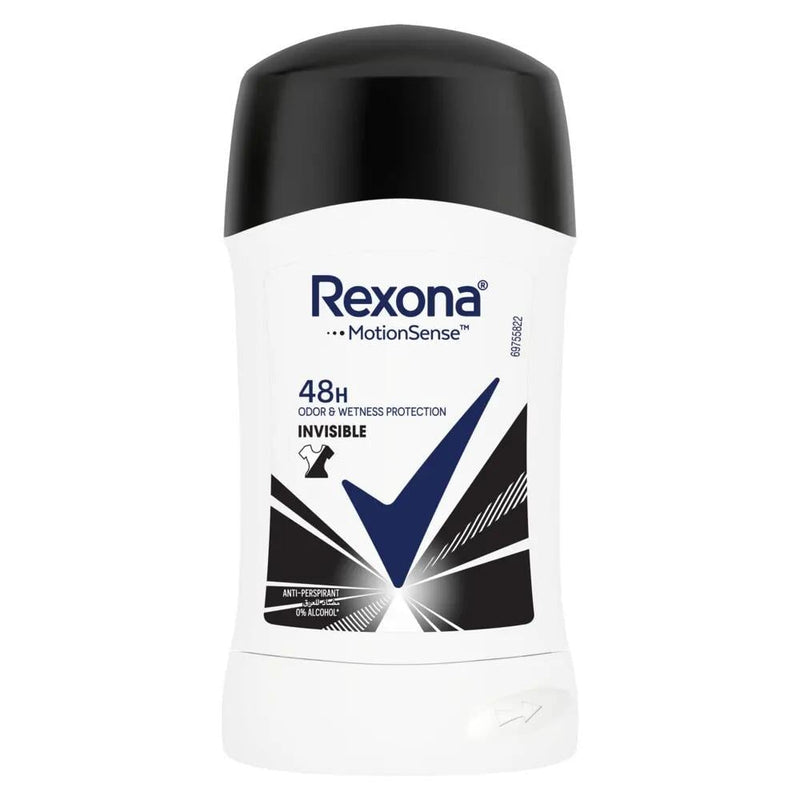 Natural Deodorant Stick Antibacterial Invisible Women Protection Rexona 40g