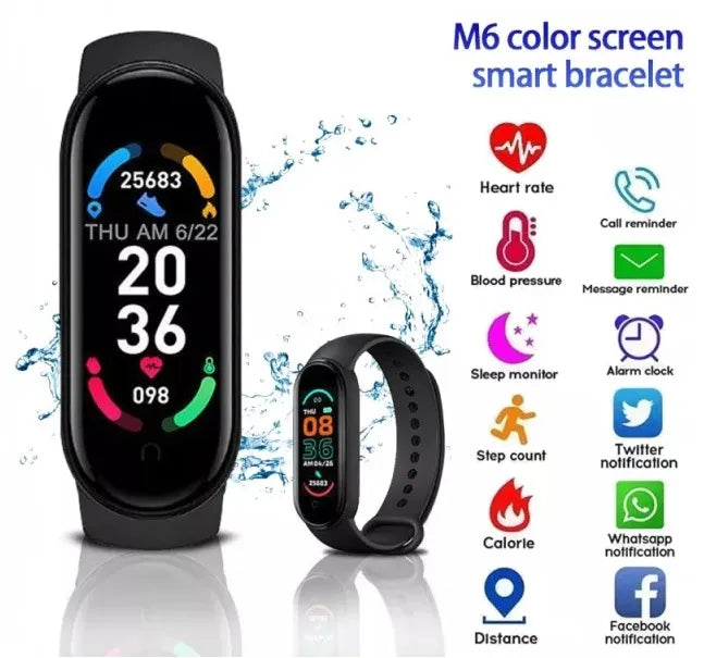 M6 Smart Watch – Waterproof Fitness Tracker