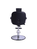 Salon System Black Faux Leather Hydraulic Hair Cutting Chair