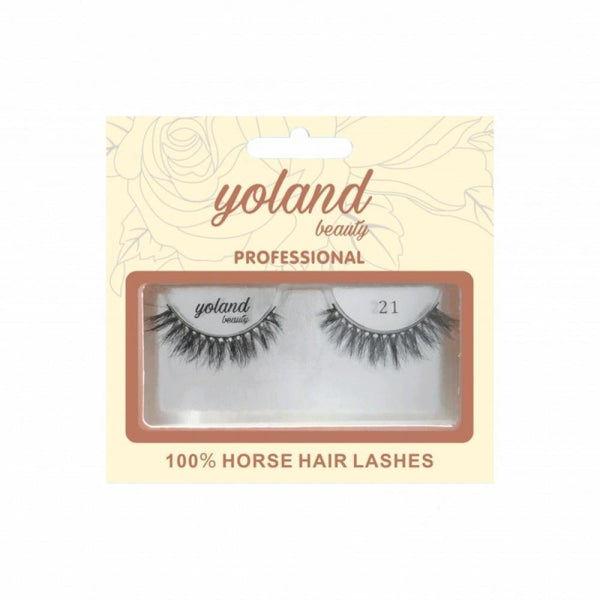 Yolande Beauty Natural Hair Eyelashes No. 21 Reusable