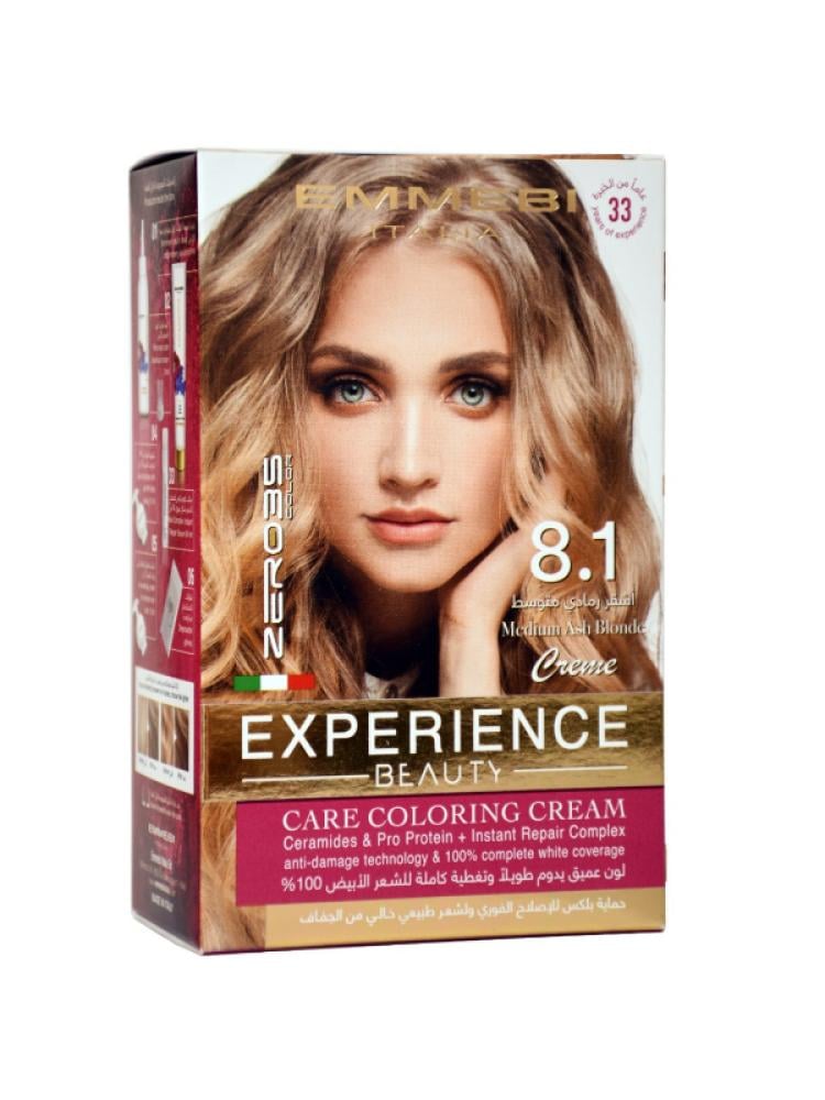Zero 35 Hair Dye Kit - Shade 8.1 Medium Ash Blonde with Ceramides