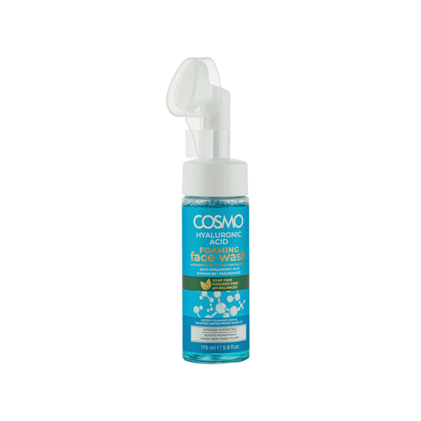 Cosmo Hyaluronic Acid Foaming Facial Wash, Vitamin B5, Niacinamide, 175 ml