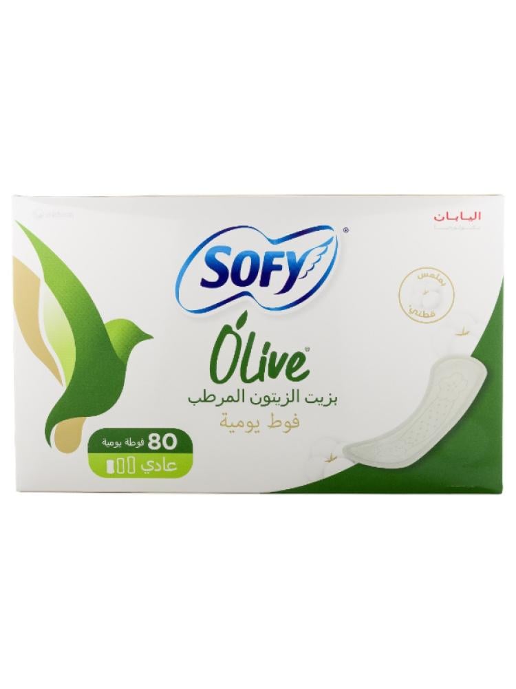 Sofy Daily Pads Olive Oil - Regular Size 80 Count