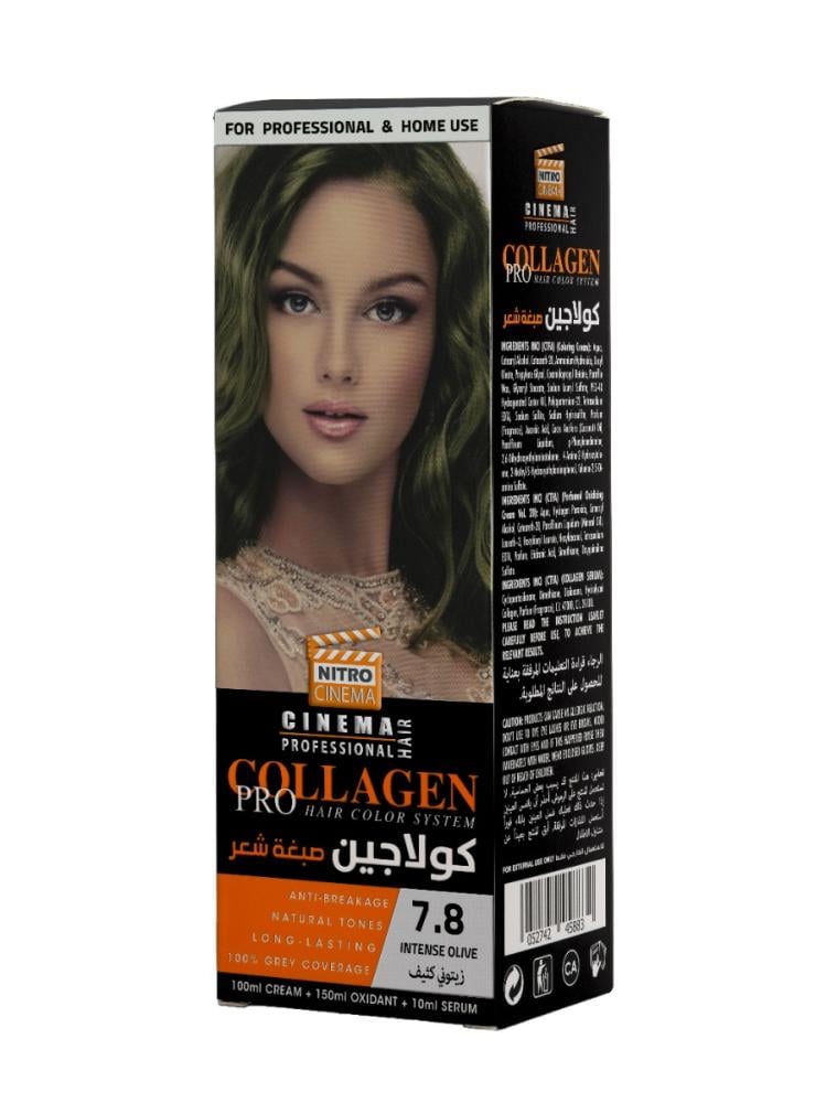 Hair Color Changer Intense Olive 7.8 Collagen Pro Nitro Canada 100ml