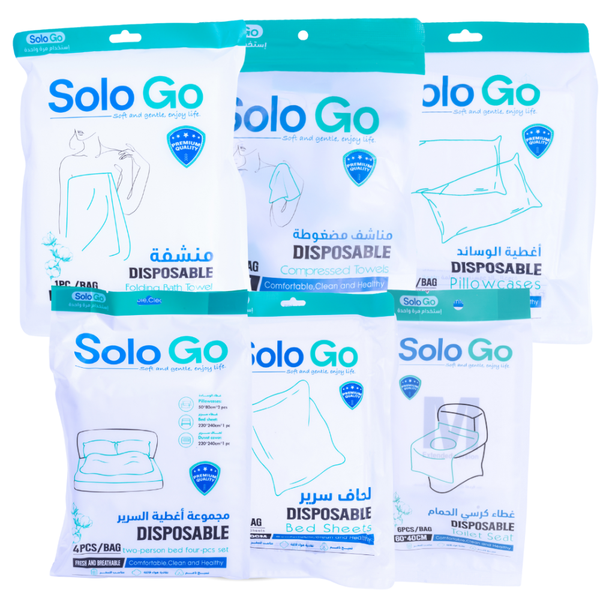 Personal Hygiene Travel Kit Complete Bedding Towel Set Solo Go