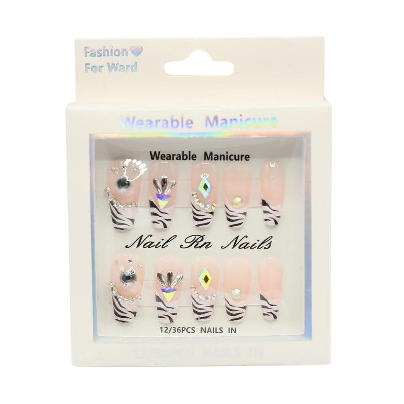Fashion Care Artificial Nails, Ready-to-Apply, Reusable, Design 2519