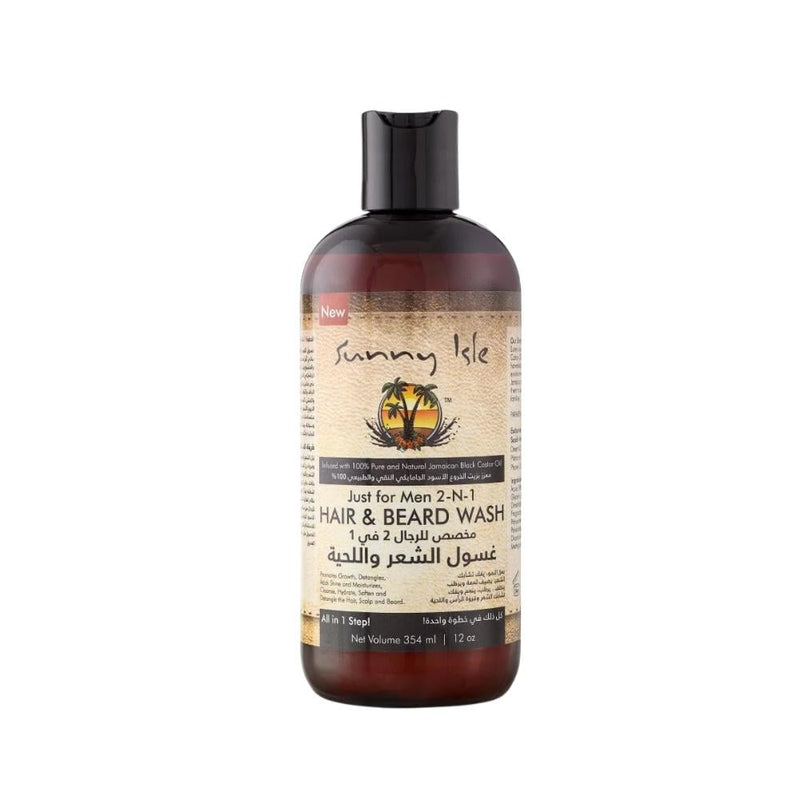 Sunny Isle 2-in-1 Hair and Beard Wash with Jamaican Black Castor Oil 354ml