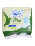 Sofy Olive Oil Sanitary Pads - Regular with Wings, 10 Count
