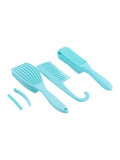 Hair System Green Hairbrush Set - Detangling Styling Defining - 3 Pieces