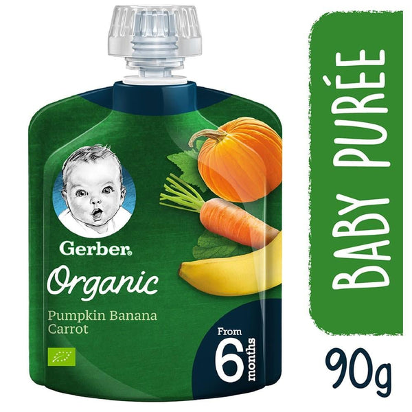 Gerber Prune Puree Organic Veggies and Fruits Pumpkin Banana Carrot 90g