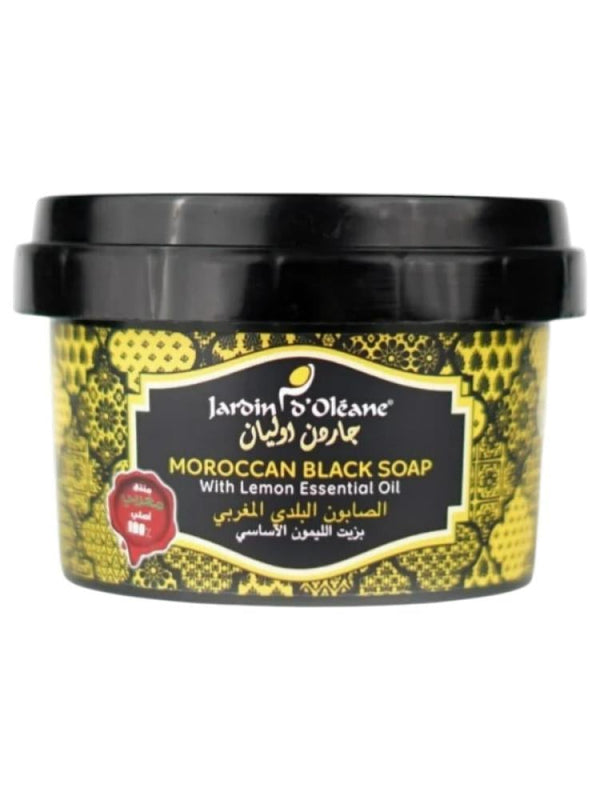 Moroccan Black Soap with Lemon Essential Oil Garden Olean 250g