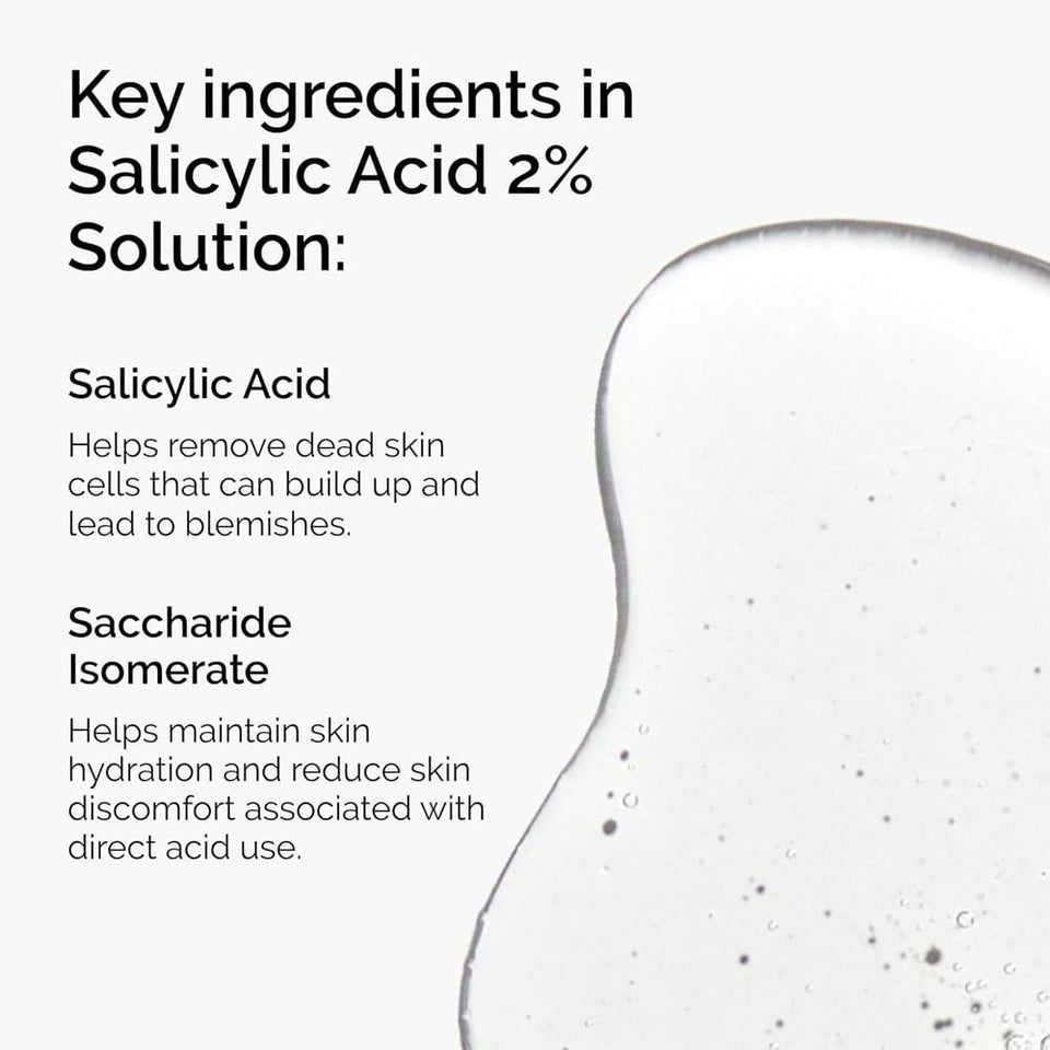The Ordinary Salicylic Acid 2% Solution Acne Treatment for Clear Skin 30ml