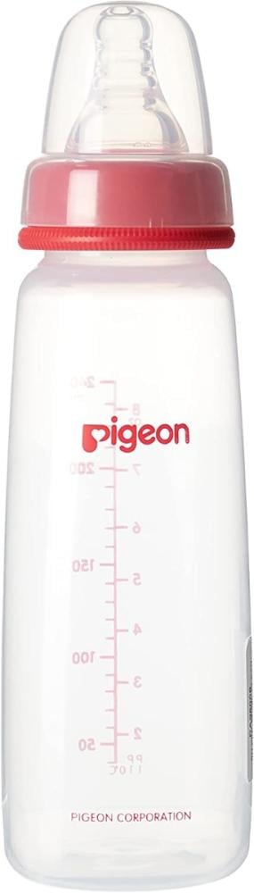 Clear Nursing Bottle BPA Free Standard Neck Pigeon 240ml