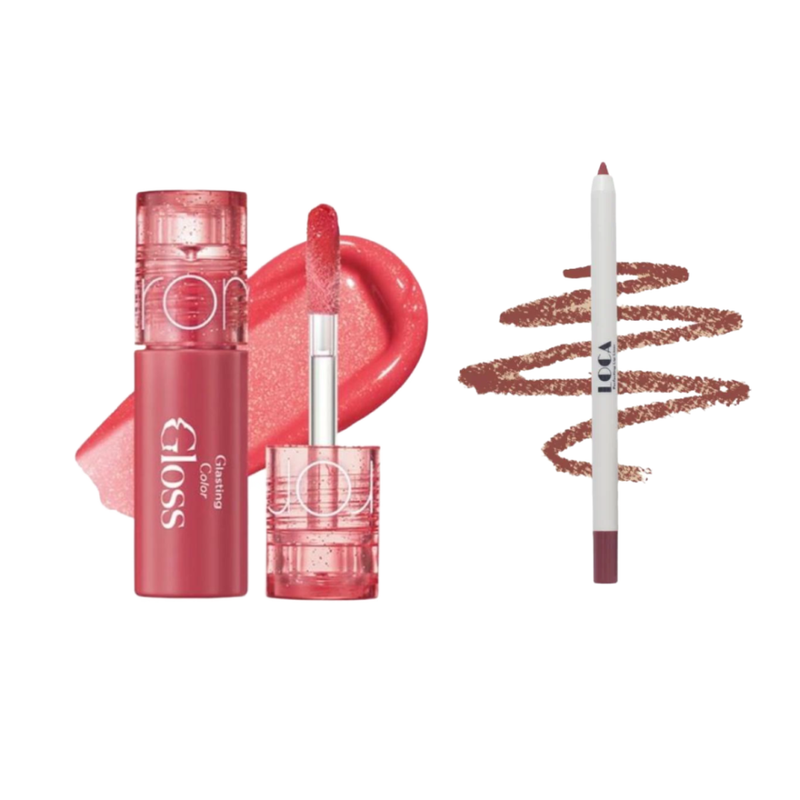 Best Lip Liner and Gloss Combo Romand Glasting Color Mini Lip Gloss & Luca Lip Liner Set
