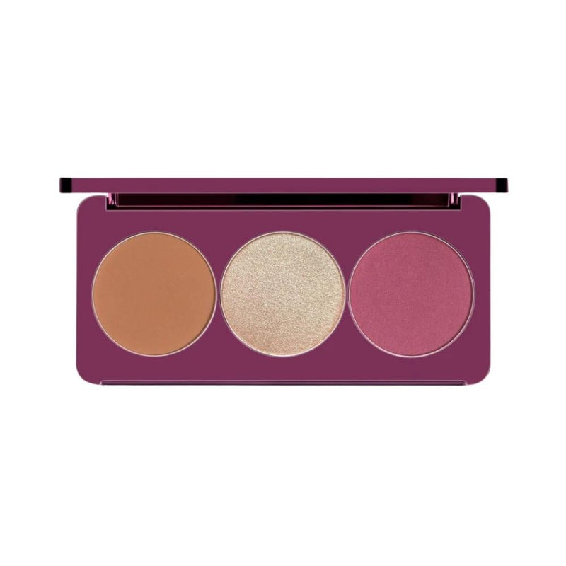 Bolver Triple Highlighter Palette 03 Carnelian Pop Face Blush Set