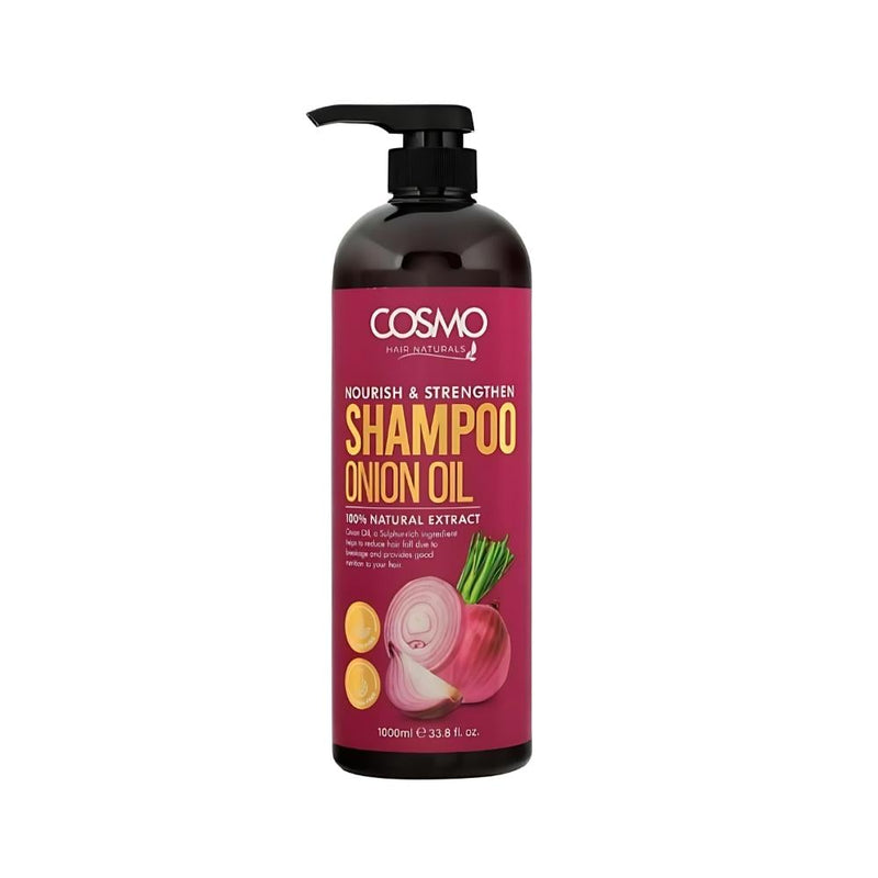 Cosmo Onion Oil Shampoo, Strengthening Hair Cleanser, 1000ml
