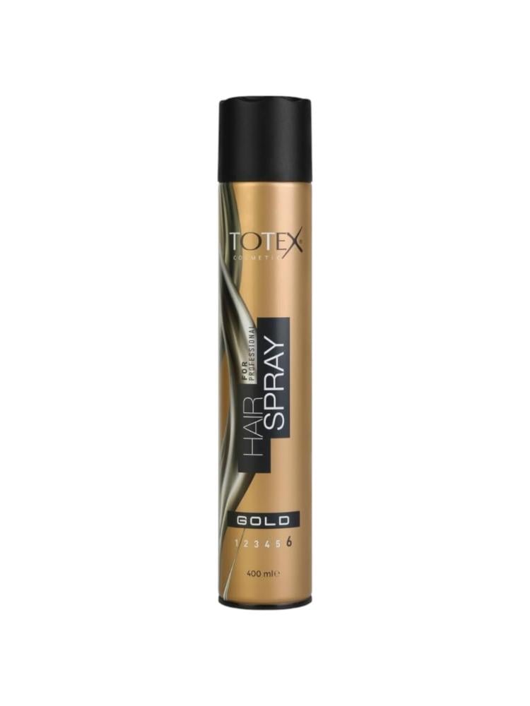 Totex Gold Hairspray No. 6 - Ultra Strong Hold & Shine, 400 ml
