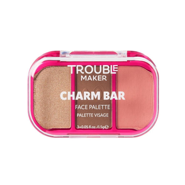 Face Palette Makeup Blush Bronzer Highlighter Troublemaker 12g