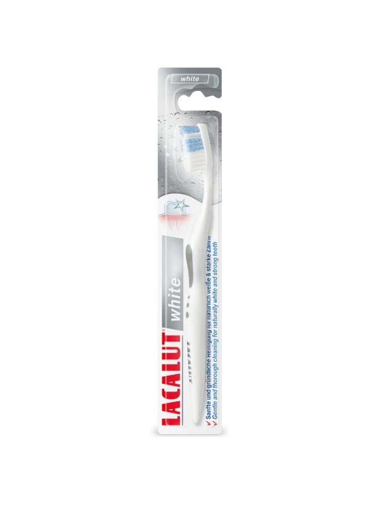 Toothbrush for Sensitive Teeth Gentle Cleaning Stain Removal Lacalut White Assorted