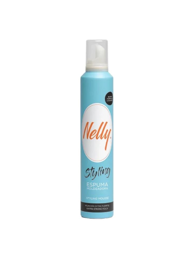 Nelly Strong Hold Hair Styling Mousse - Extra Strong Hold, Natural Finish, 300ml